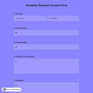 Academic Research Consent Form