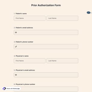 Prior Authorization Form
