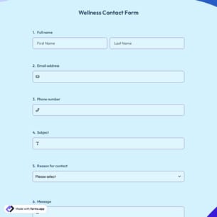Wellness Contact Form
