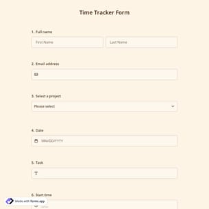 Time Tracker Form
