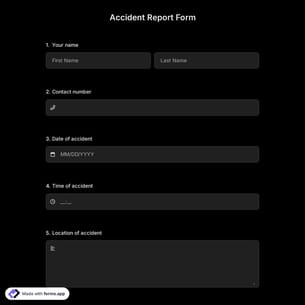 Accident Report Form