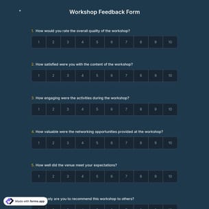 Workshop Feedback Form