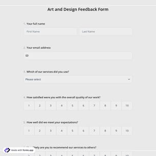 Art and Design Feedback Form