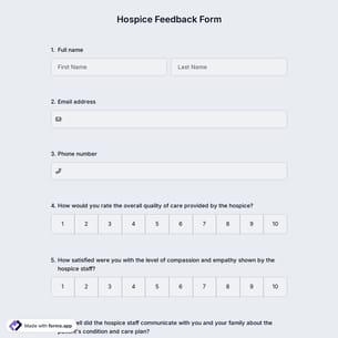 Hospice Feedback Form