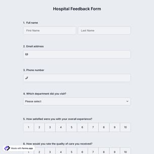 Hospital Feedback Form