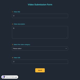 Video Submission Form