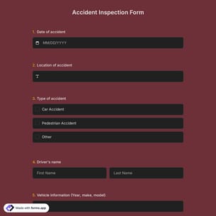 Accident Inspection Form