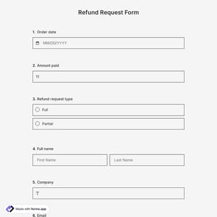 Refund Request Form