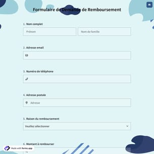 Formulaire de Demande de Remboursement de Frais