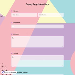 Supply Requisition Form