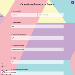Formulaire de Demande de Support