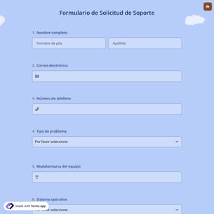 Formulario de Solicitud de Soporte