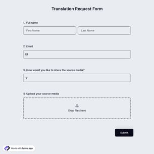 Translation Request Form