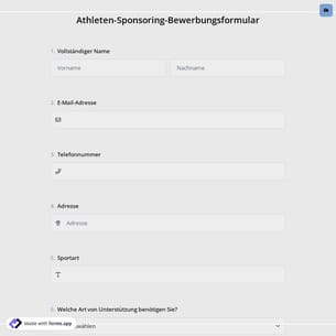 Athleten-Sponsoring-Bewerbungsformular