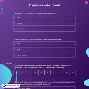 Enquête sur le Avortement