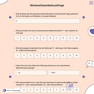 Werbewirksamkeitsumfrage