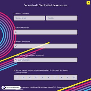 Encuesta de Efectividad de Anuncios