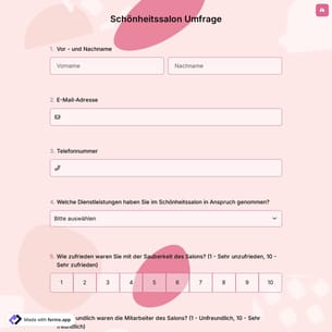 Schönheitssalon Umfrage