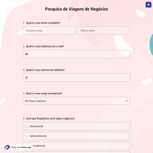 Pesquisa de Viagens de Negócios