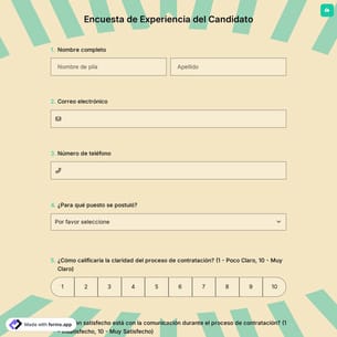 Encuesta de Experiencia del Candidato