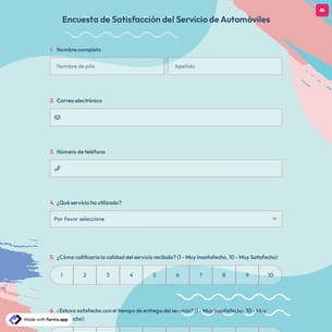 Encuesta de Satisfacción del Servicio de Automóviles