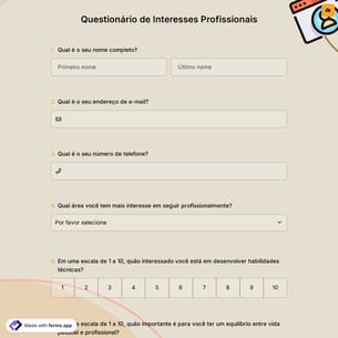 Questionário de Interesses Profissionais