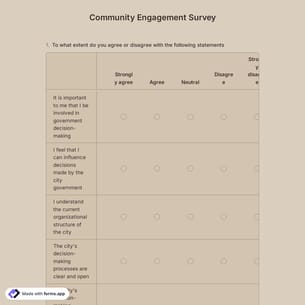 Community Engagement Survey