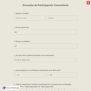 Encuesta de Participación Comunitaria