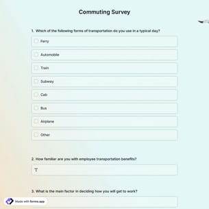 Commuting Survey