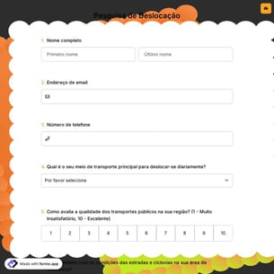 Pesquisa de Deslocação