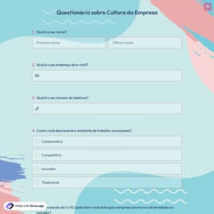 Questionário sobre Cultura da Empresa