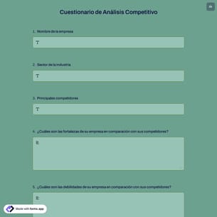 Cuestionario de Análisis Competitivo