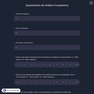 Questionário de Análise Competitiva