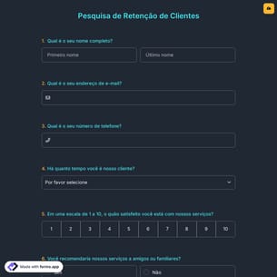 Inquérito à Retenção de Clientes