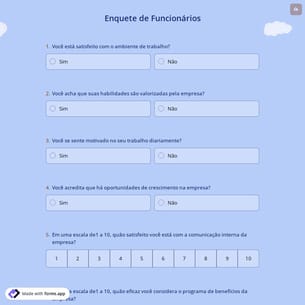 Enquete de Funcionários