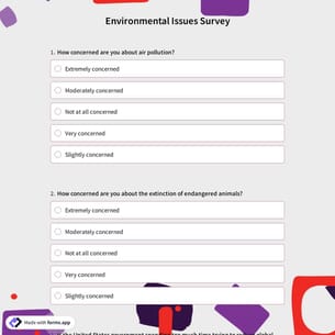 Environmental Issues Survey