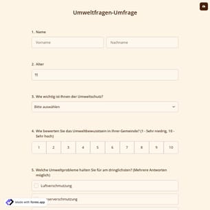 Umweltfragen-Umfrage