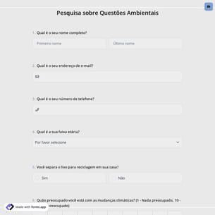 Pesquisa sobre Questões Ambientais