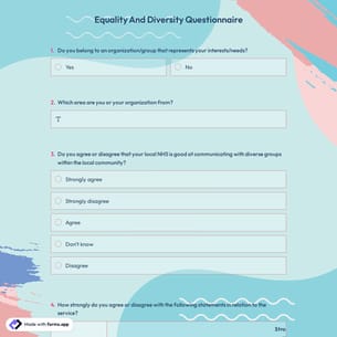 Equality And Diversity Questionnaire