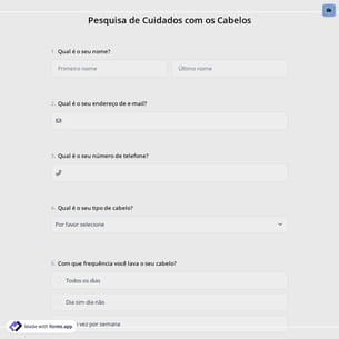Pesquisa de Cuidados com os Cabelos