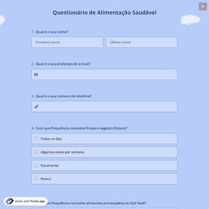 Questionário de Alimentação Saudável