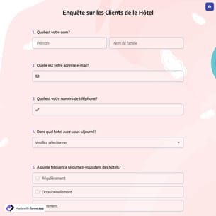 Enquête sur les Clients de le Hôtel