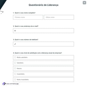 Questionário de Liderança