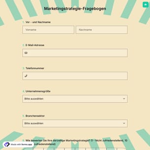 Marketingstrategie-Fragebogen