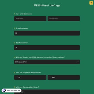 Militärdienst Umfrage