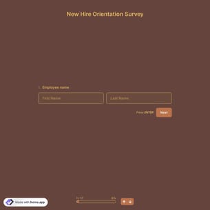 New Hire Orientation Survey