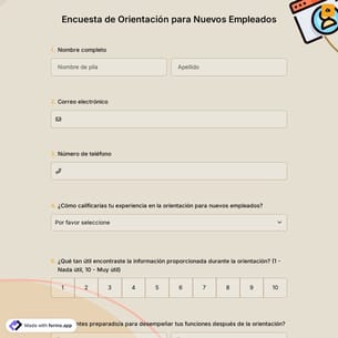 Encuesta de Orientación para Nuevos Empleados