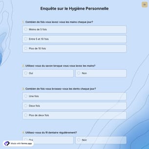 Enquête sur le Hygiène Personnelle