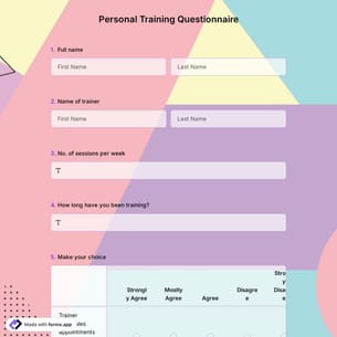 Personal Training Questionnaire