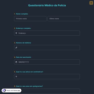 Questionário Médico da Polícia